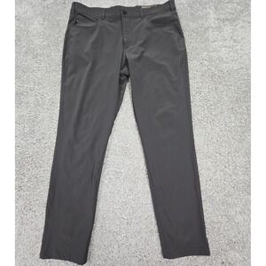 Mizzen+Main Mens Helmsman Pants Gray Slim Performance Stretch Size 38x32 Office